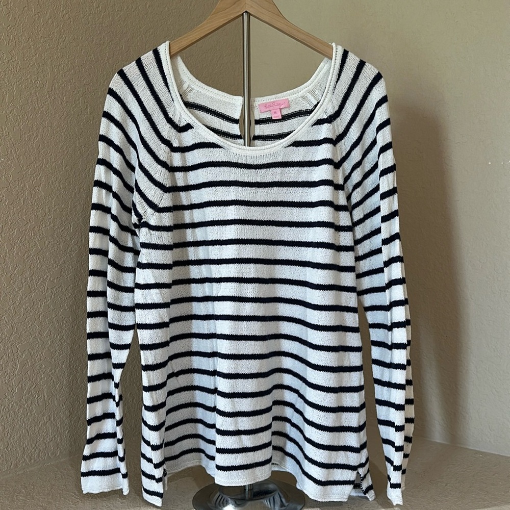 Lilly Pulitzer Petrina Sweater Coastal Shell Stripe